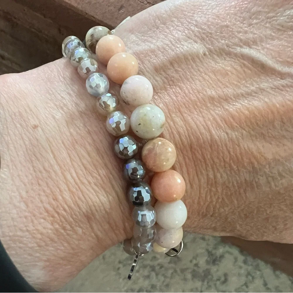 T Jazelle Australian Agate infinity heart bracelet